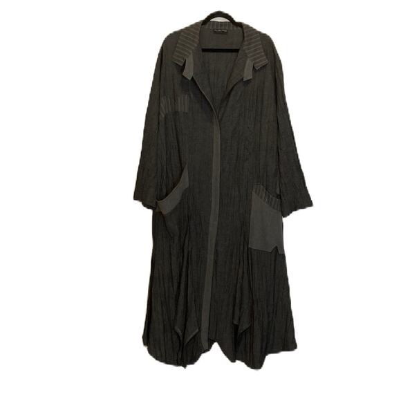 Jean Marc Philippe Gray Patchwork Artistic Maxi Length Unique Jacket Size 30 - Picture 1 of 10